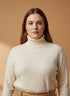 Pull col roulé Ninon - maille douce ECRU