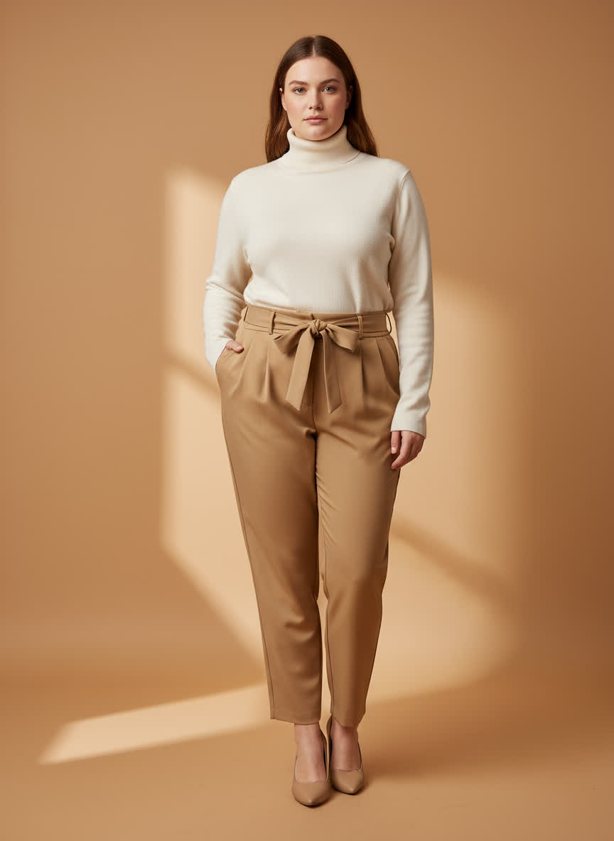 Pull col roulé Ninon - maille douce ECRU