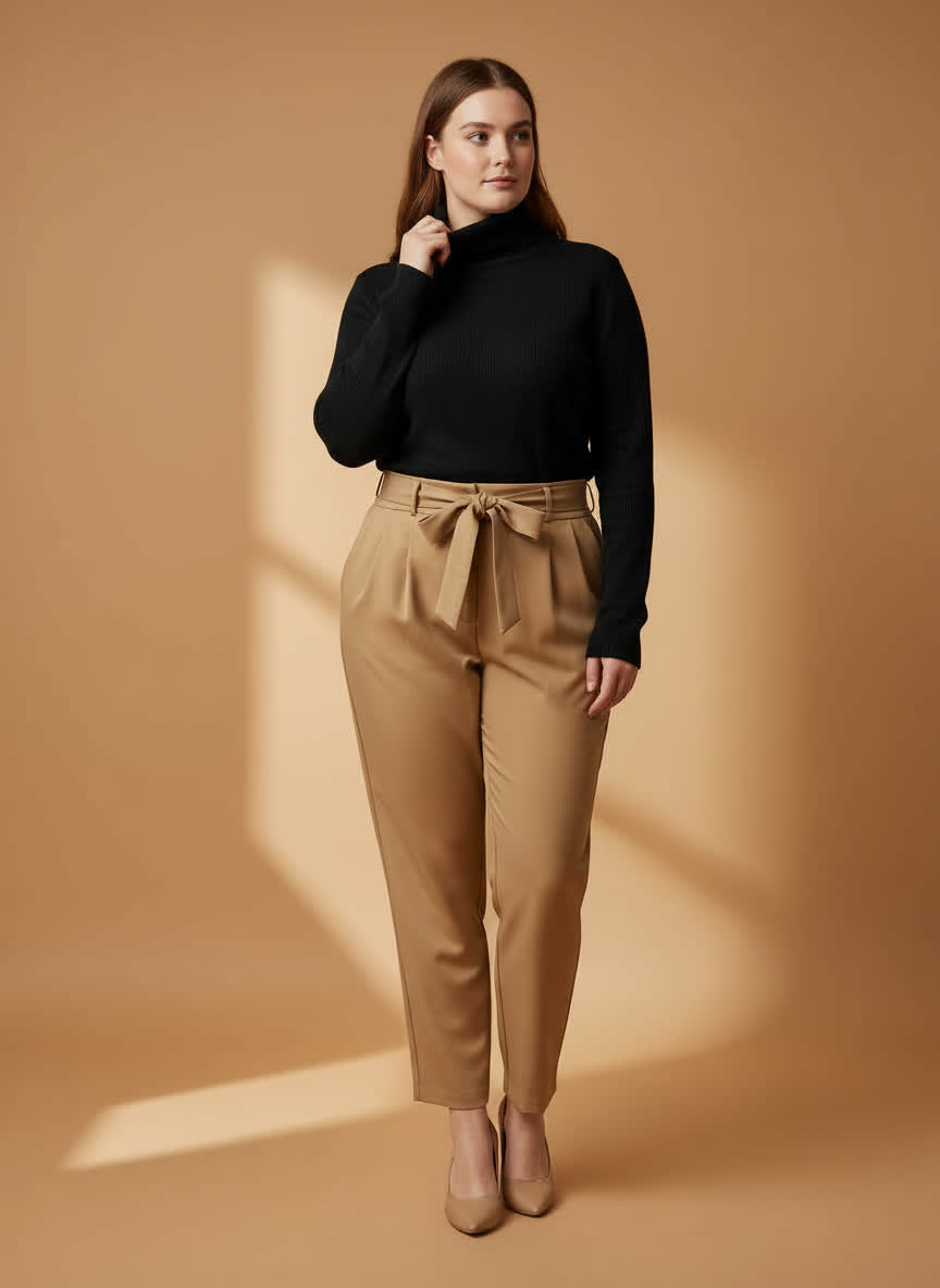 Pull col roulé Ninon - maille douce NOIR