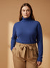 Pull col roulé Ninon - maille douce ROYAL
