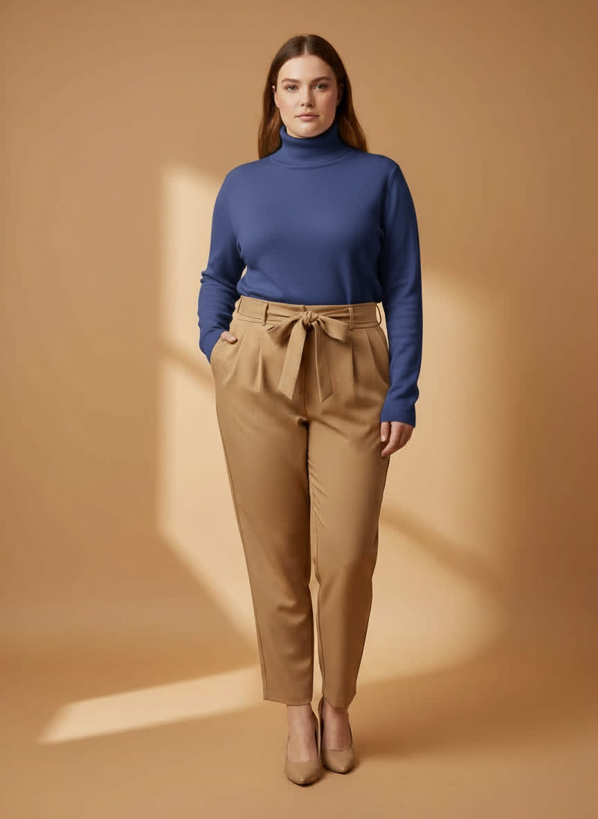 Pull col roulé Ninon - maille douce ROYAL