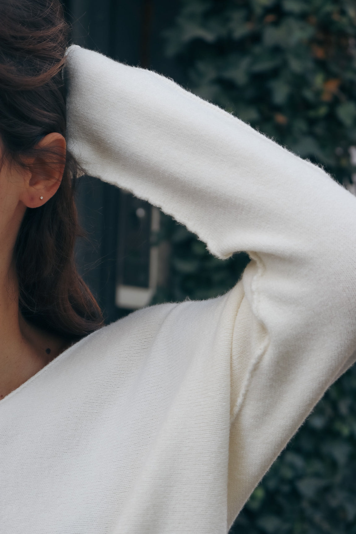 Pull col v Andréa ECRU