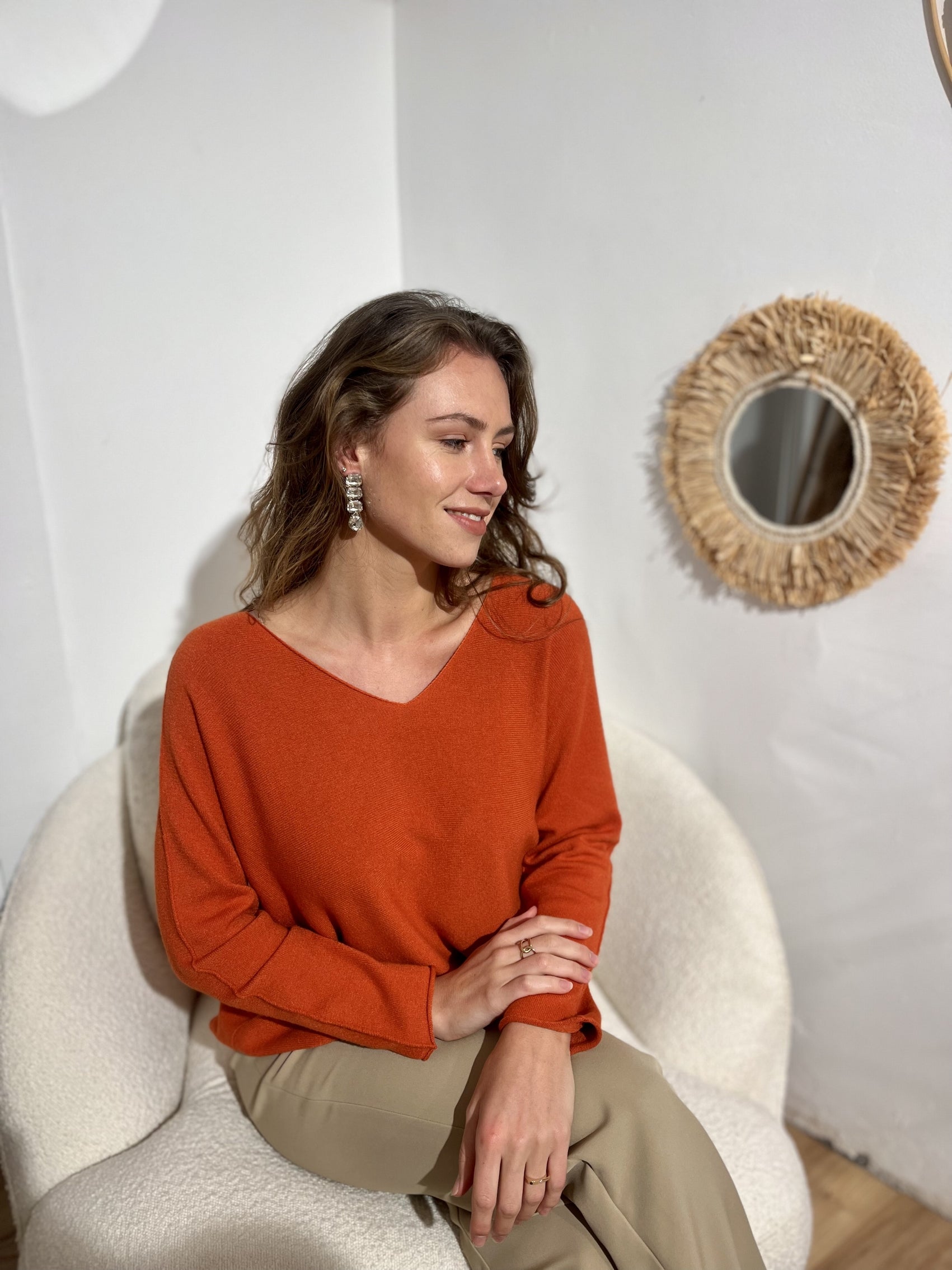 Pull col v Andréa ORANGE