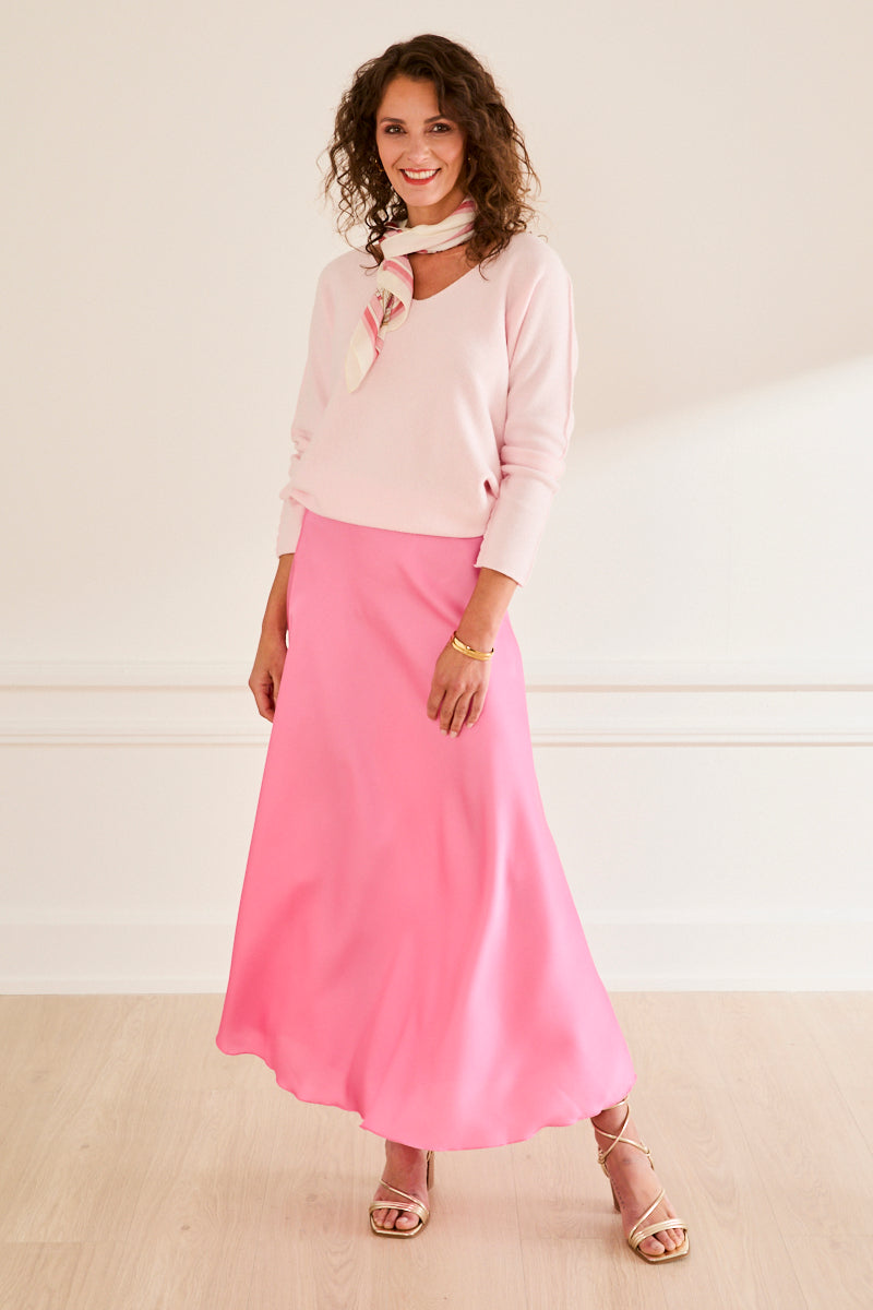 Pull col v Andréa ROSE PALE