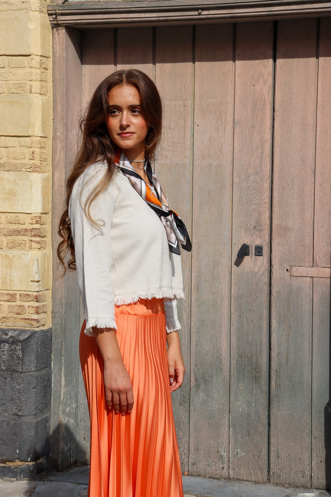 Pull coton frangé Léonie SABLE