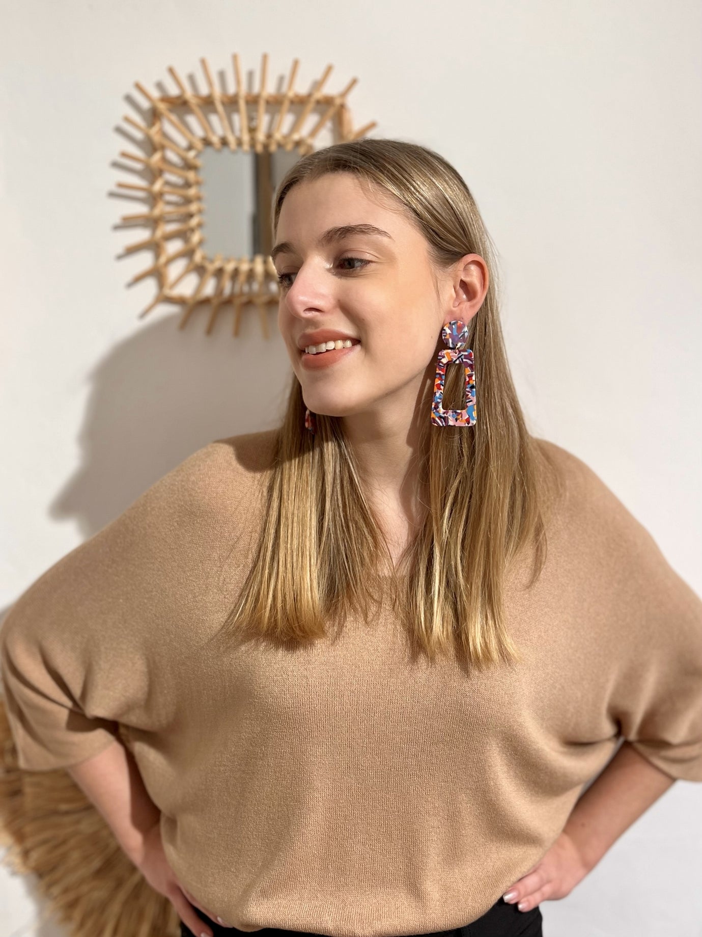 Pull manches chauve-souris Lili CAMEL