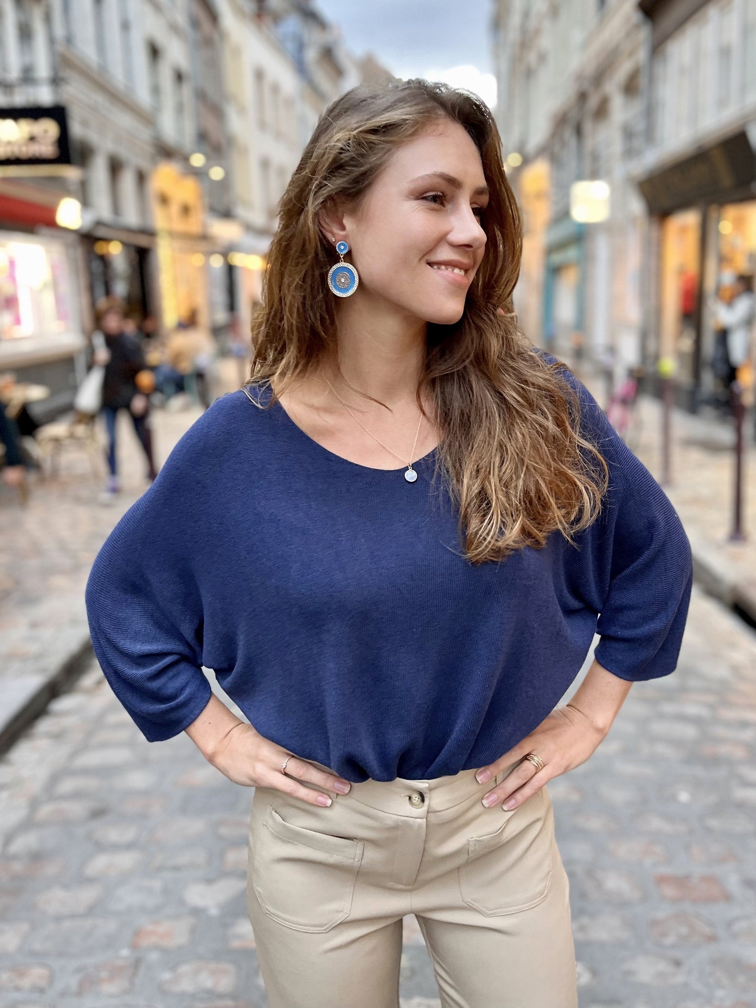 Pull manches chauve-souris Lili MARINE