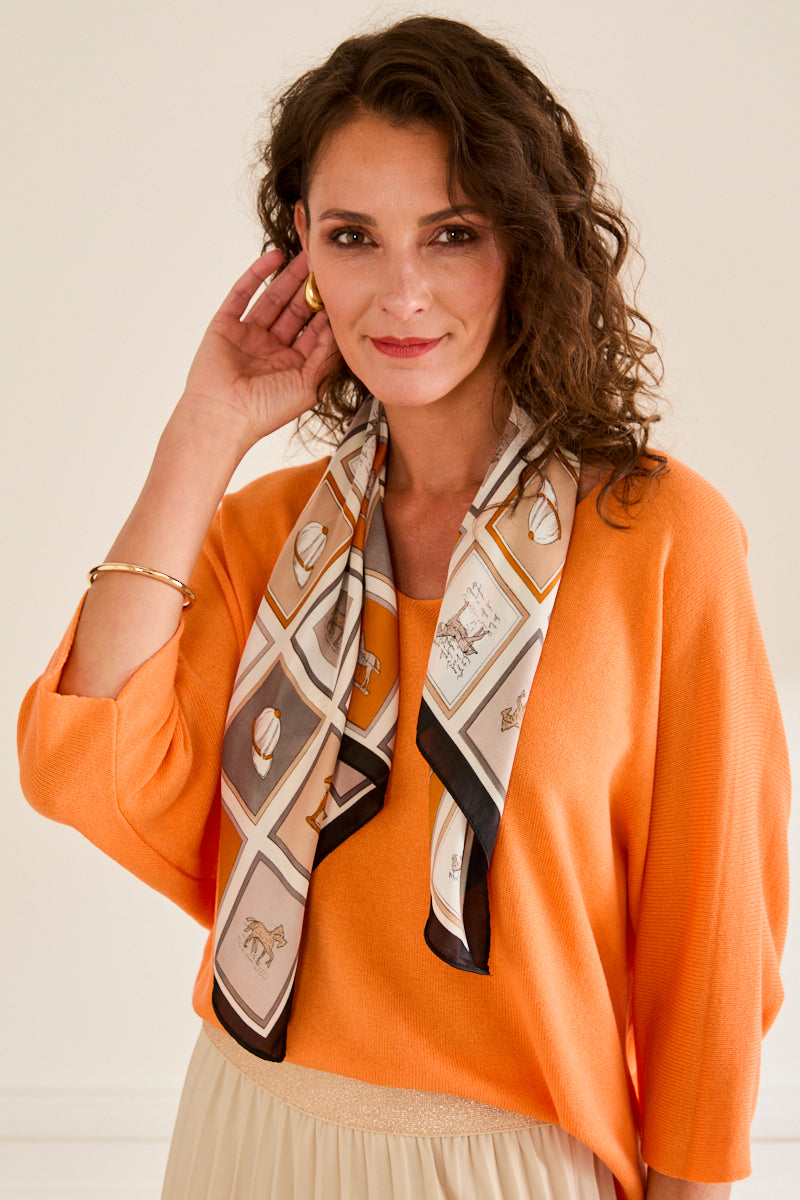 Pull manches chauve-souris Lili ORANGE