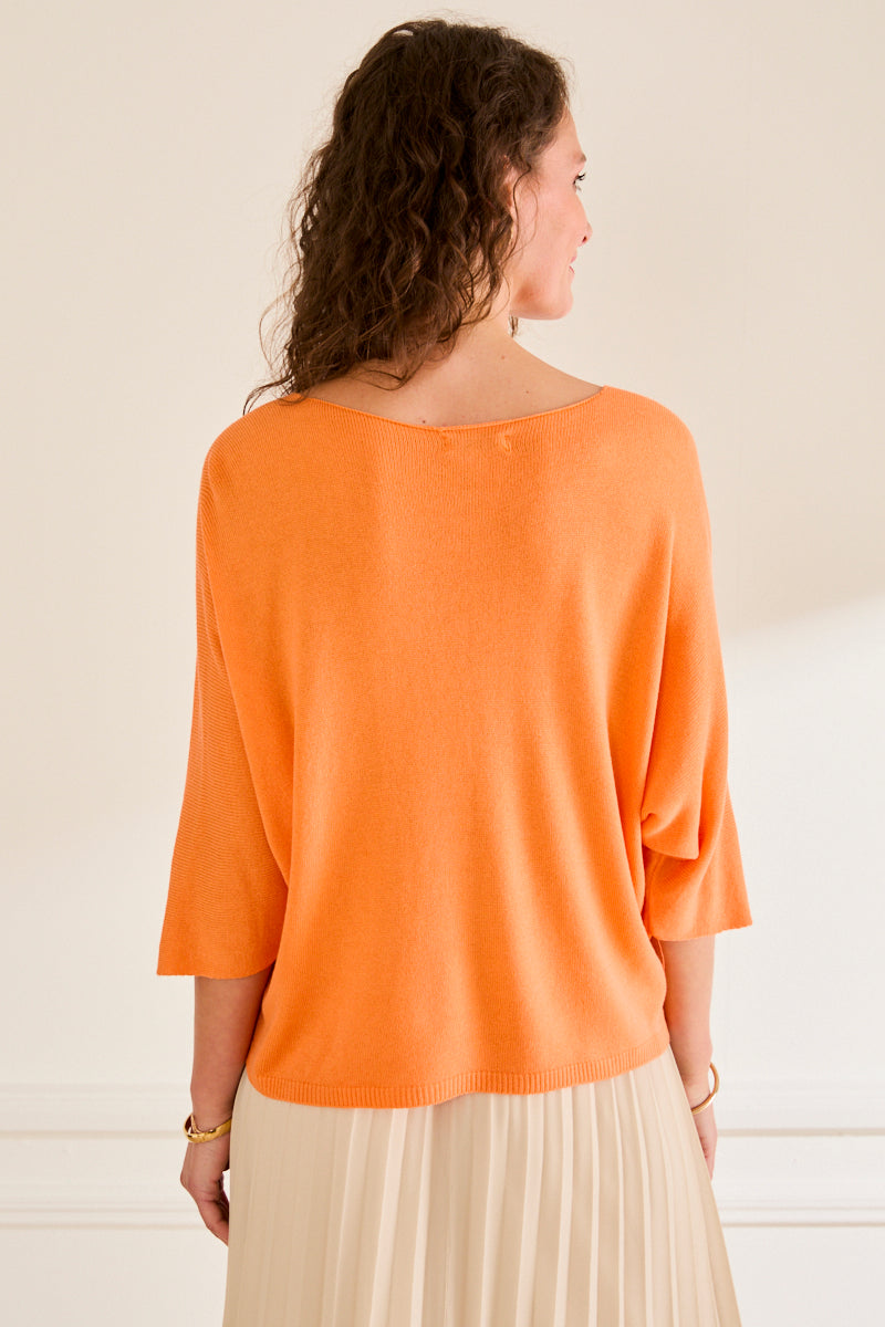 Pull manches chauve-souris Lili ORANGE