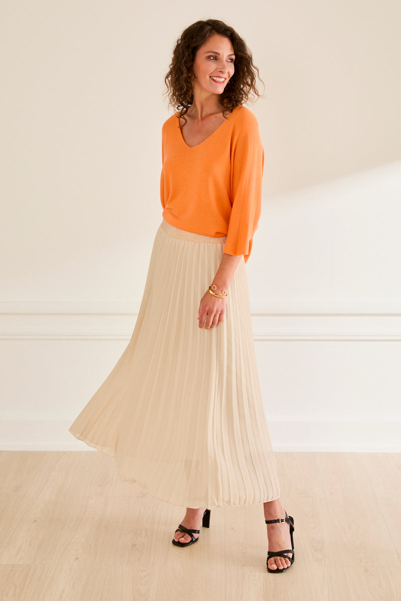 Pull manches chauve-souris Lili ORANGE