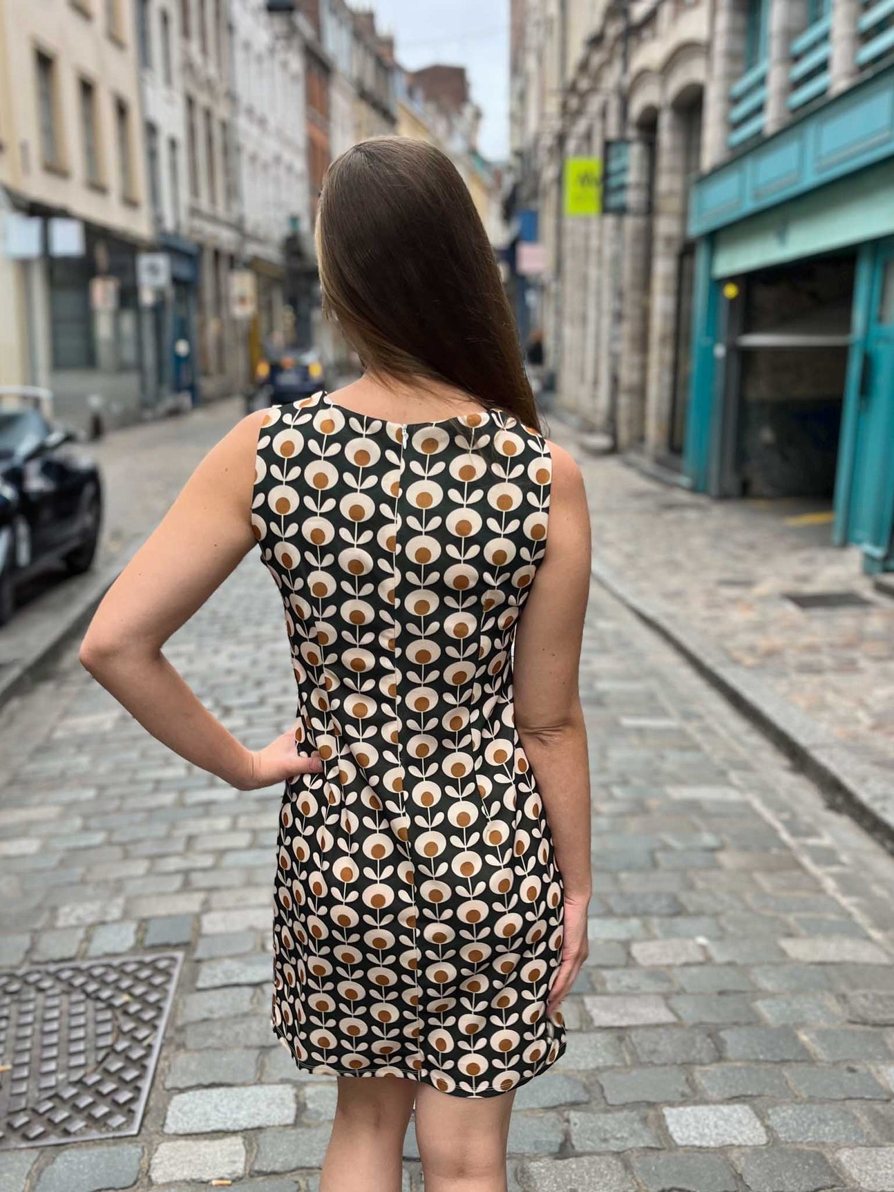 Robe courte 3 trous Seventies KAKI/CAMEL