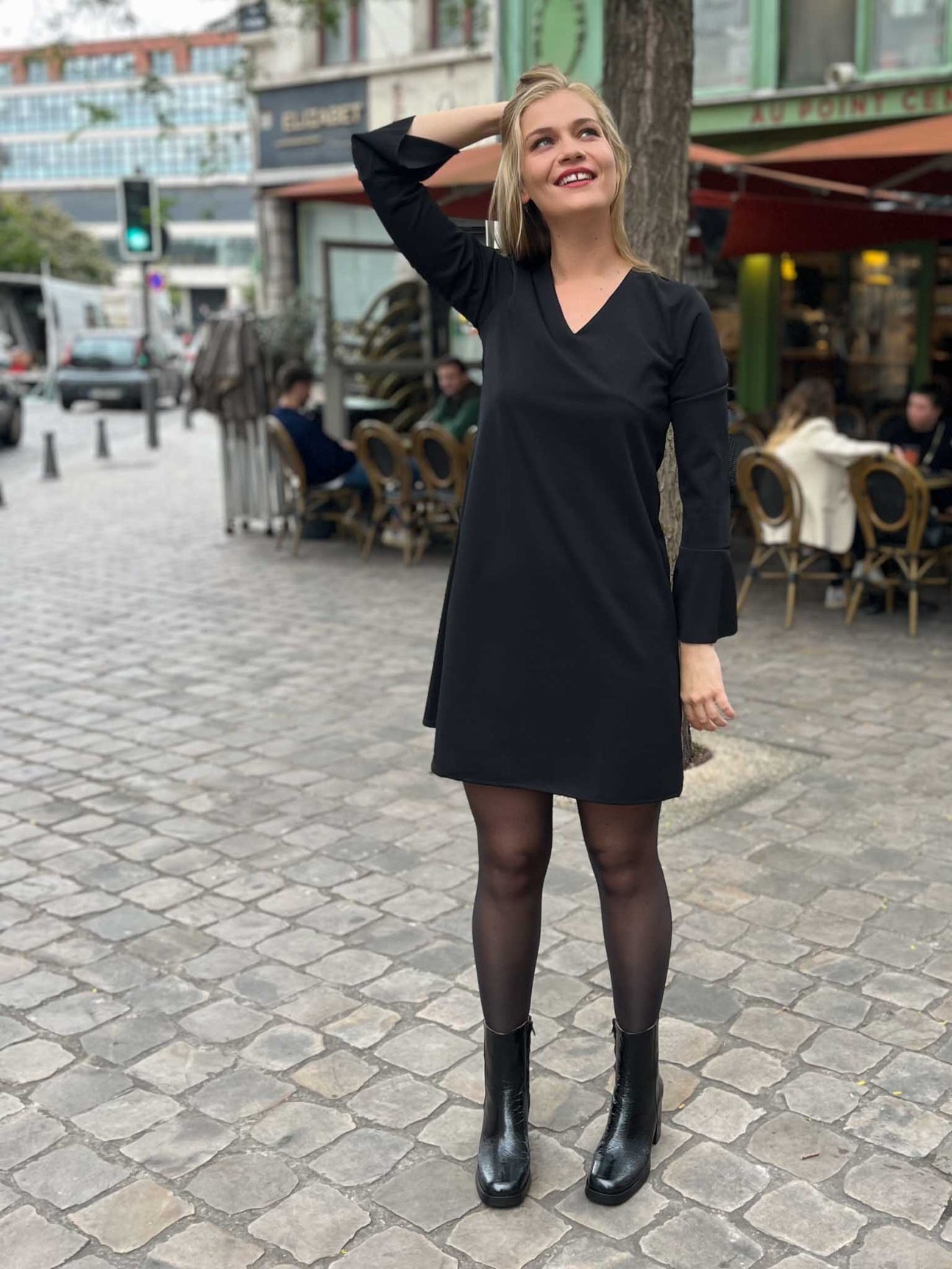 Robe courte irène NOIR