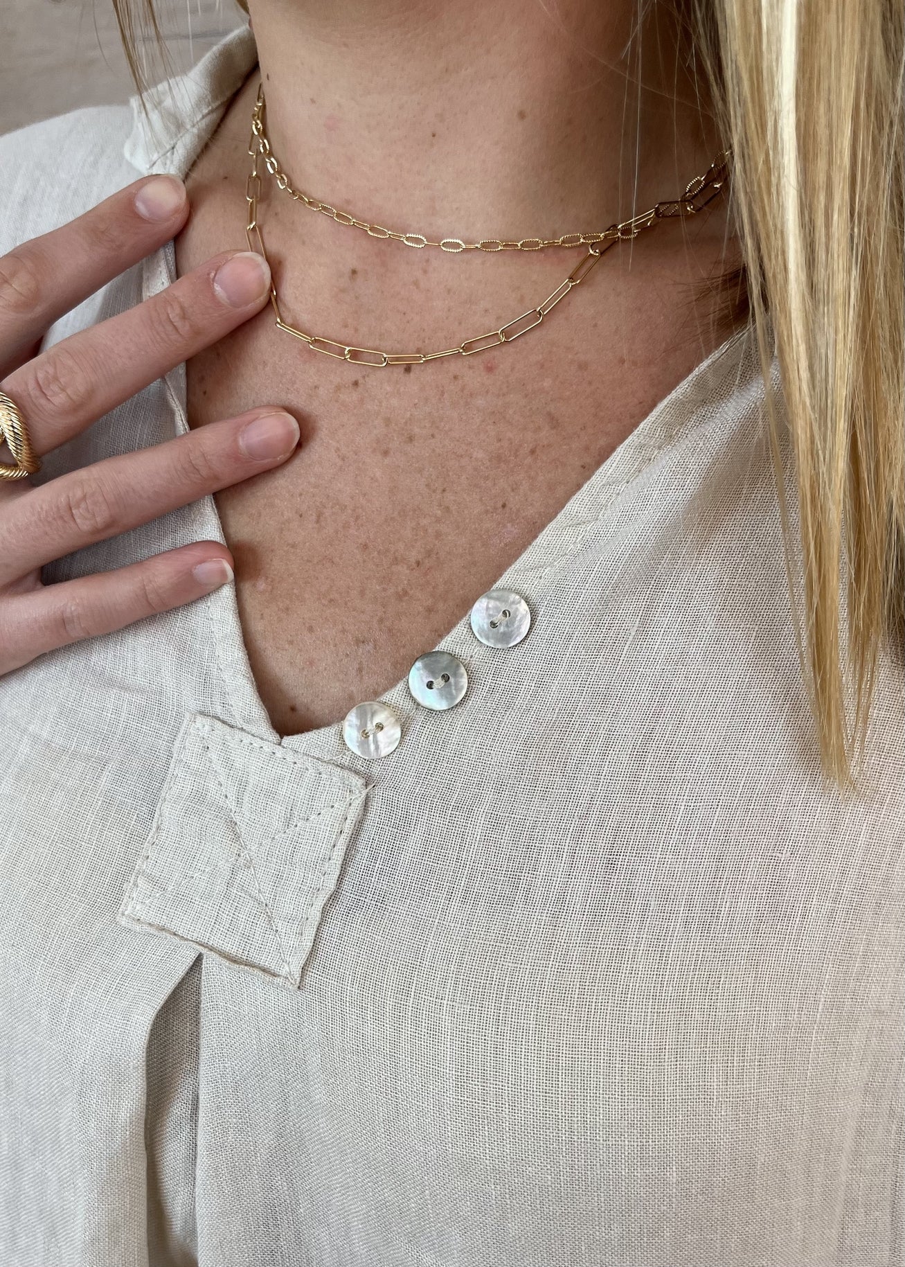 Robe courte lin Aglaé BEIGE