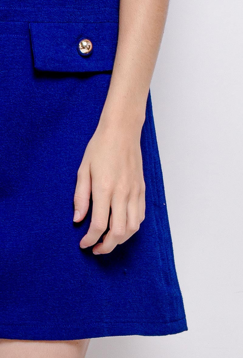 Robe courte poches boutons ROYAL