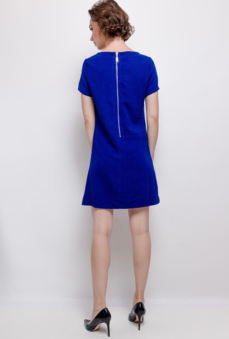 Robe courte poches boutons ROYAL