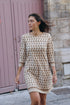 Robe imprimée graphique Danie CAMEL 25/26