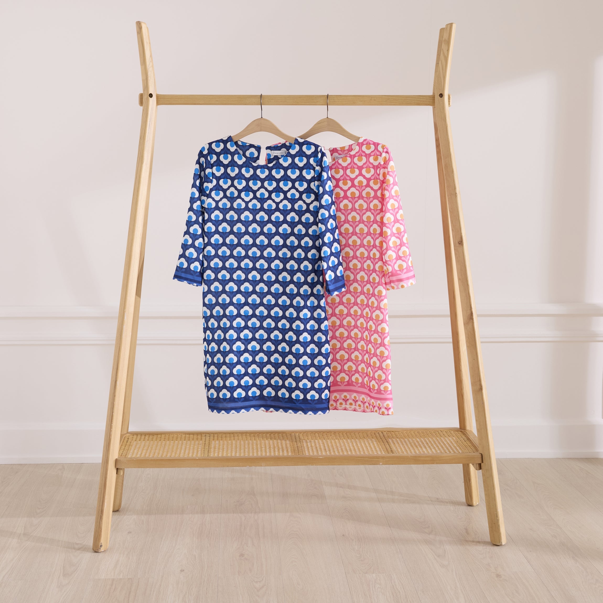 Robe imprimée graphique Danie FRAMBOISE/ORANGE