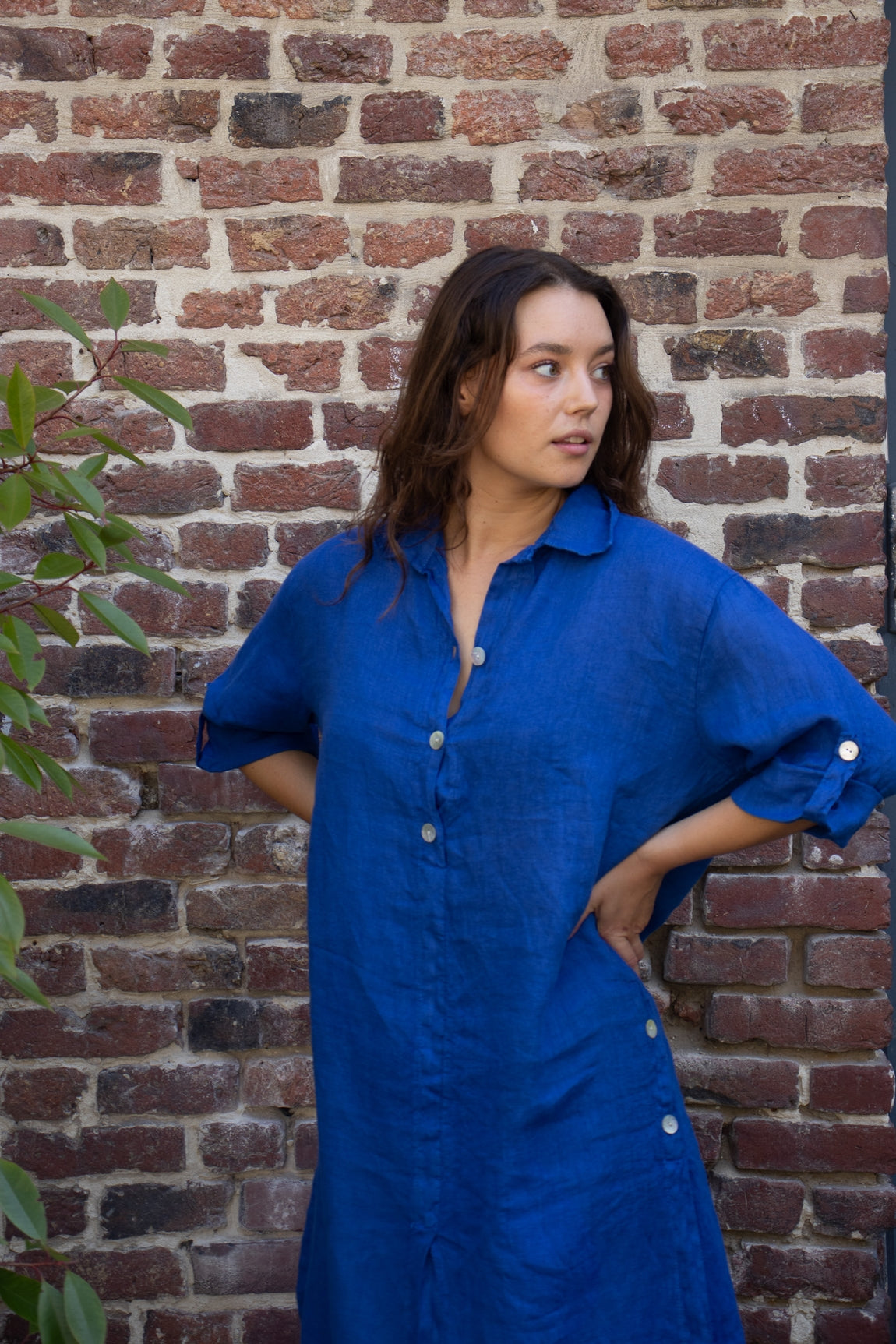 Robe longue en lin églantine ROYAL