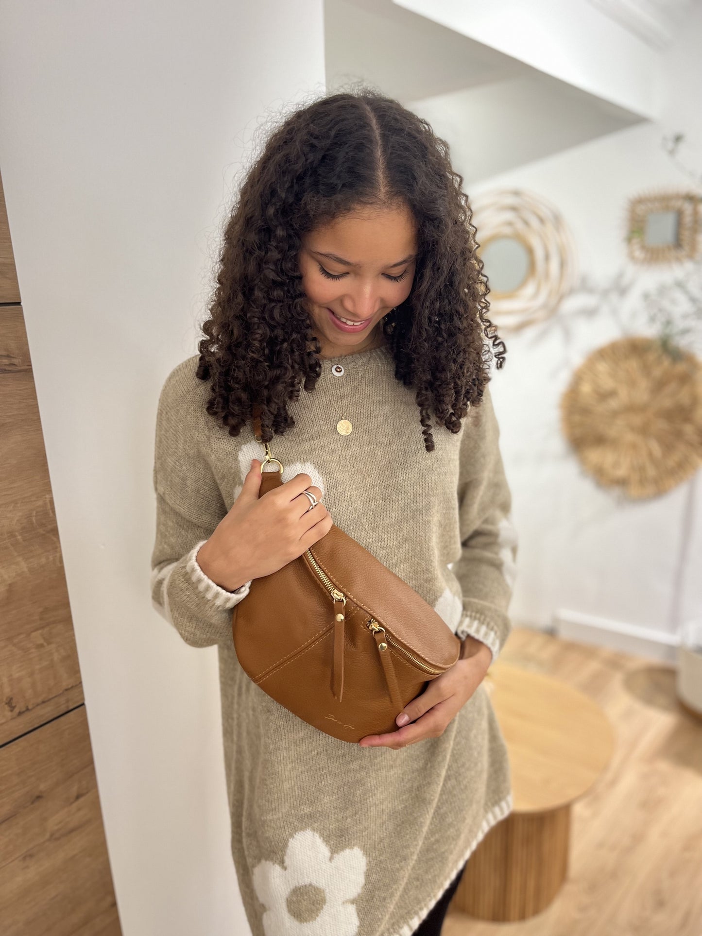 Sac banane moyen laurine CARAMEL