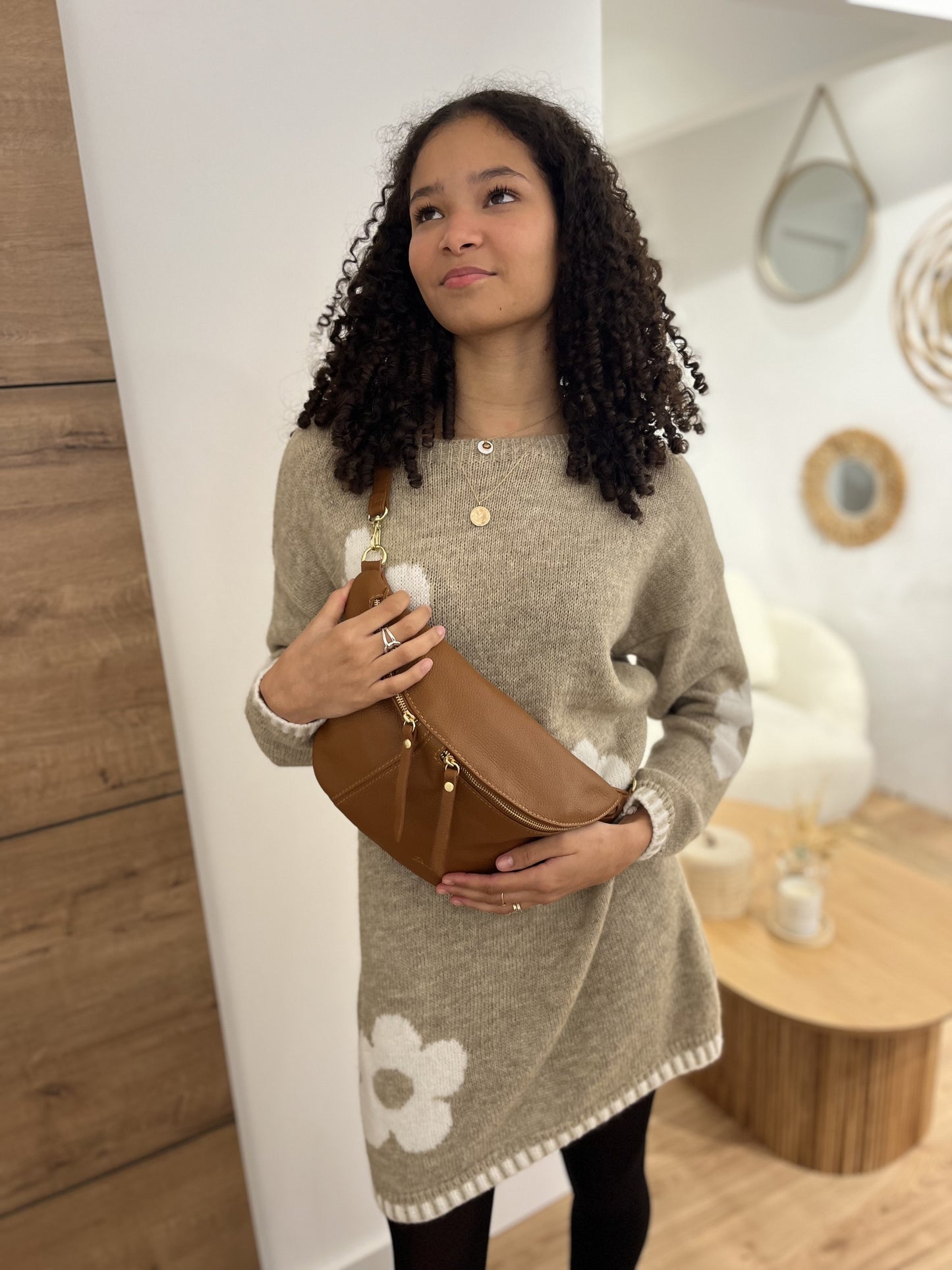 Sac banane moyen laurine CARAMEL