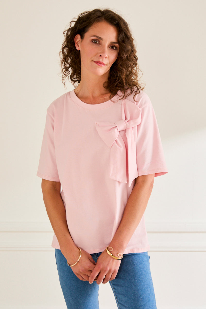 Tee-shirt en coton nœud Layla ROSE