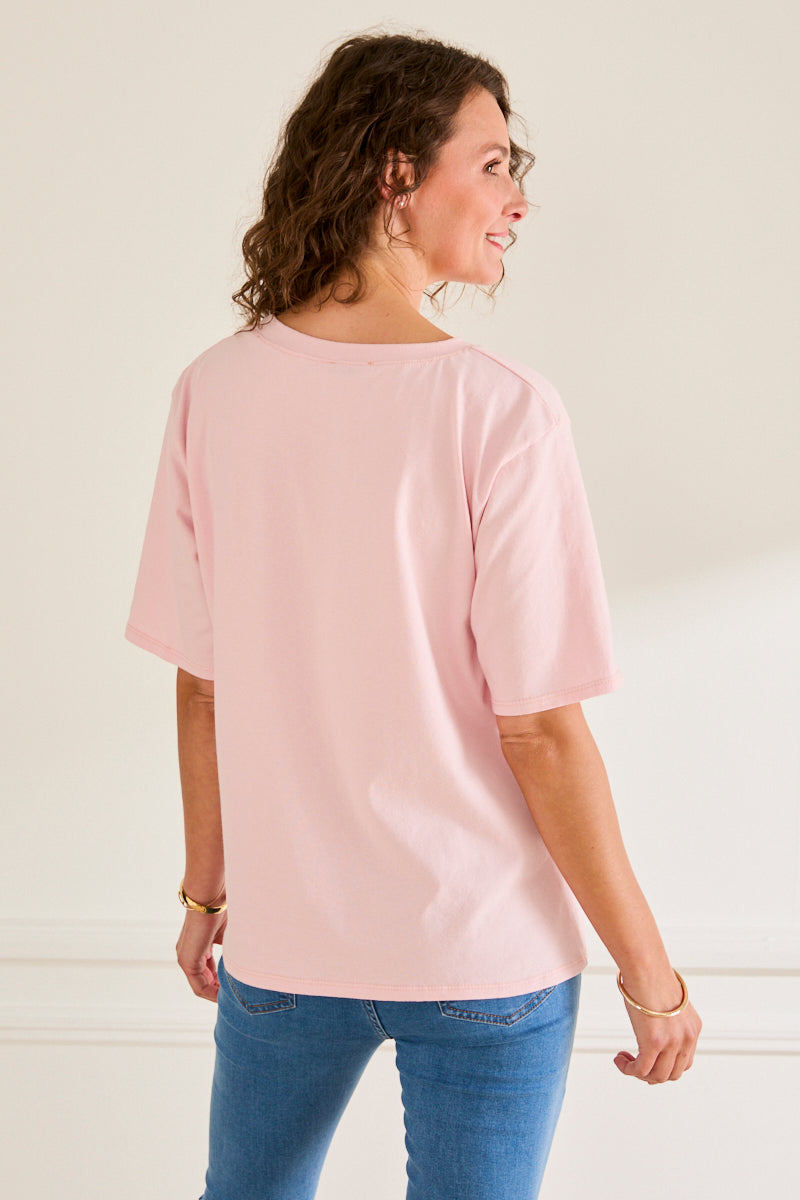 Tee-shirt en coton nœud Layla ROSE