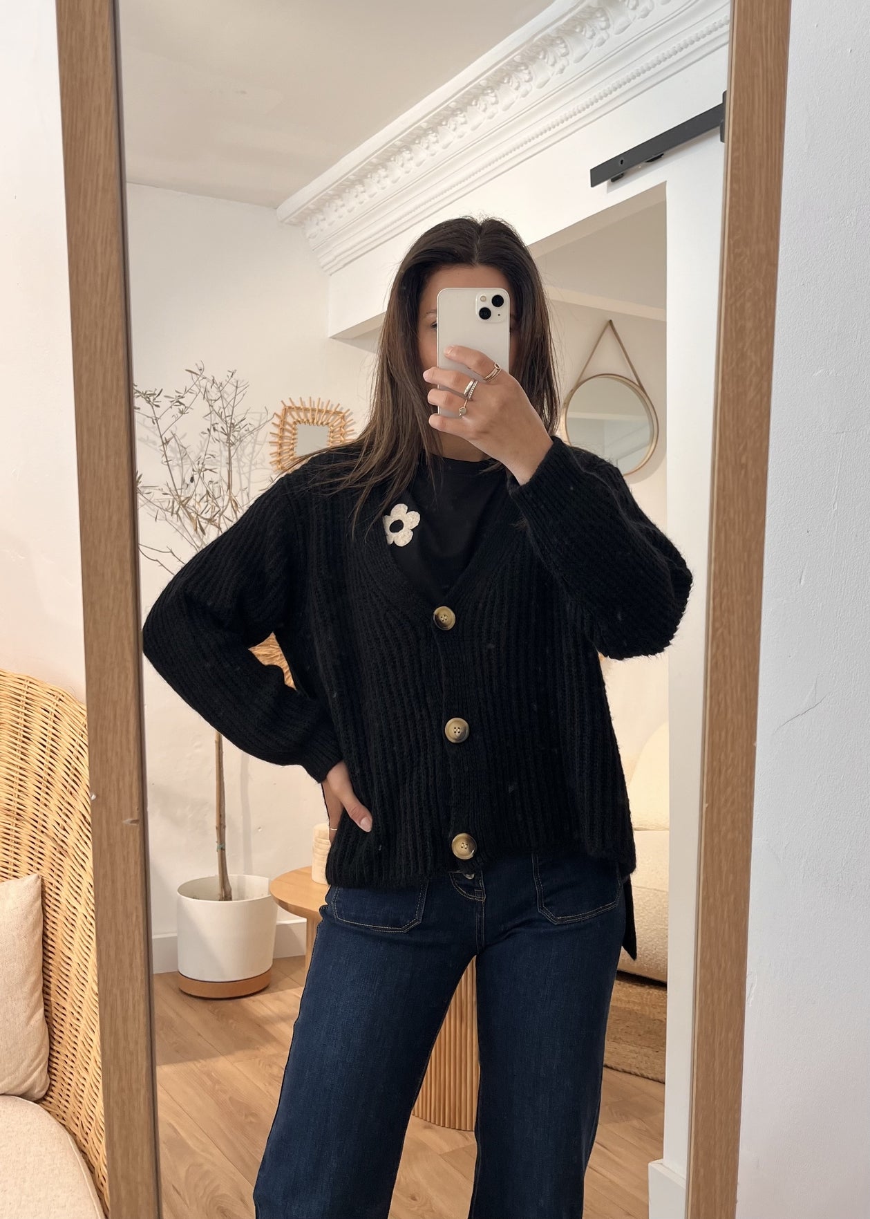 Tee-shirt flower NOIR