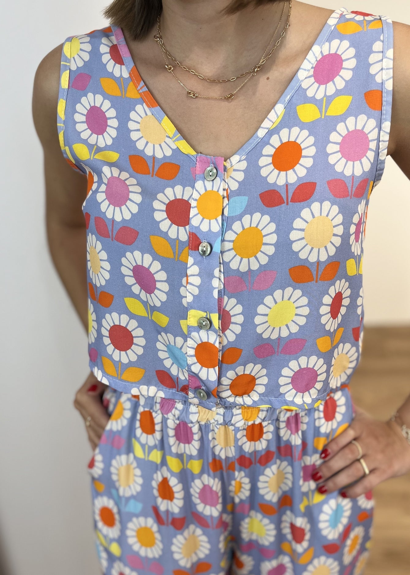 Top fleuri en viscose Solène MARGUERITE JEAN