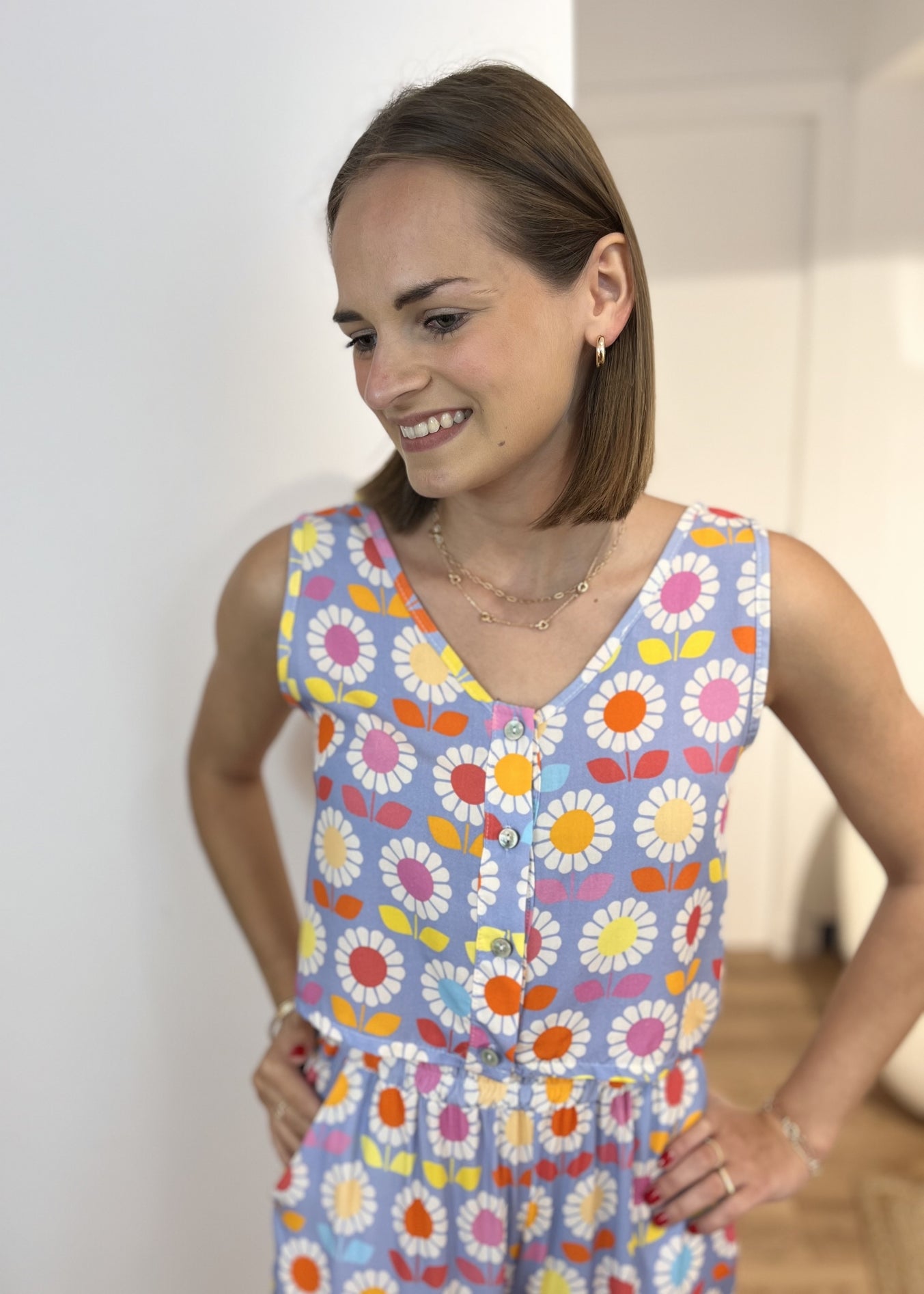 Top fleuri en viscose Solène MARGUERITE JEAN