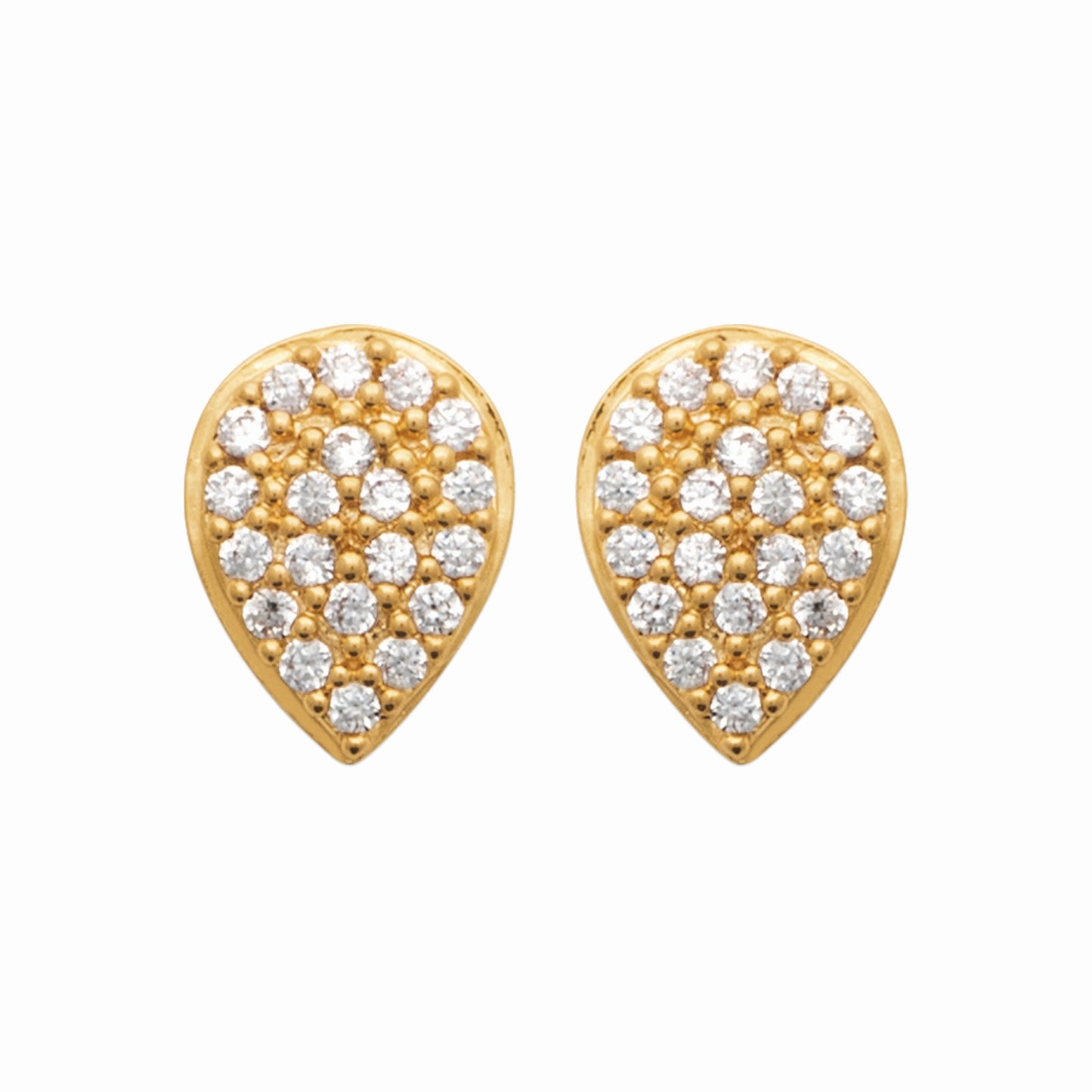 Puces plaque or & brillants