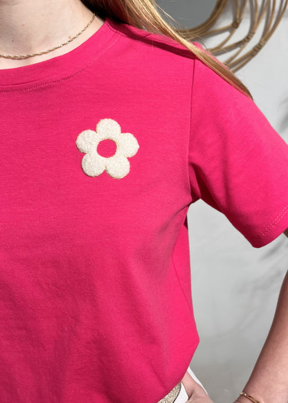 Tee-shirt flower FRAMBOISE
