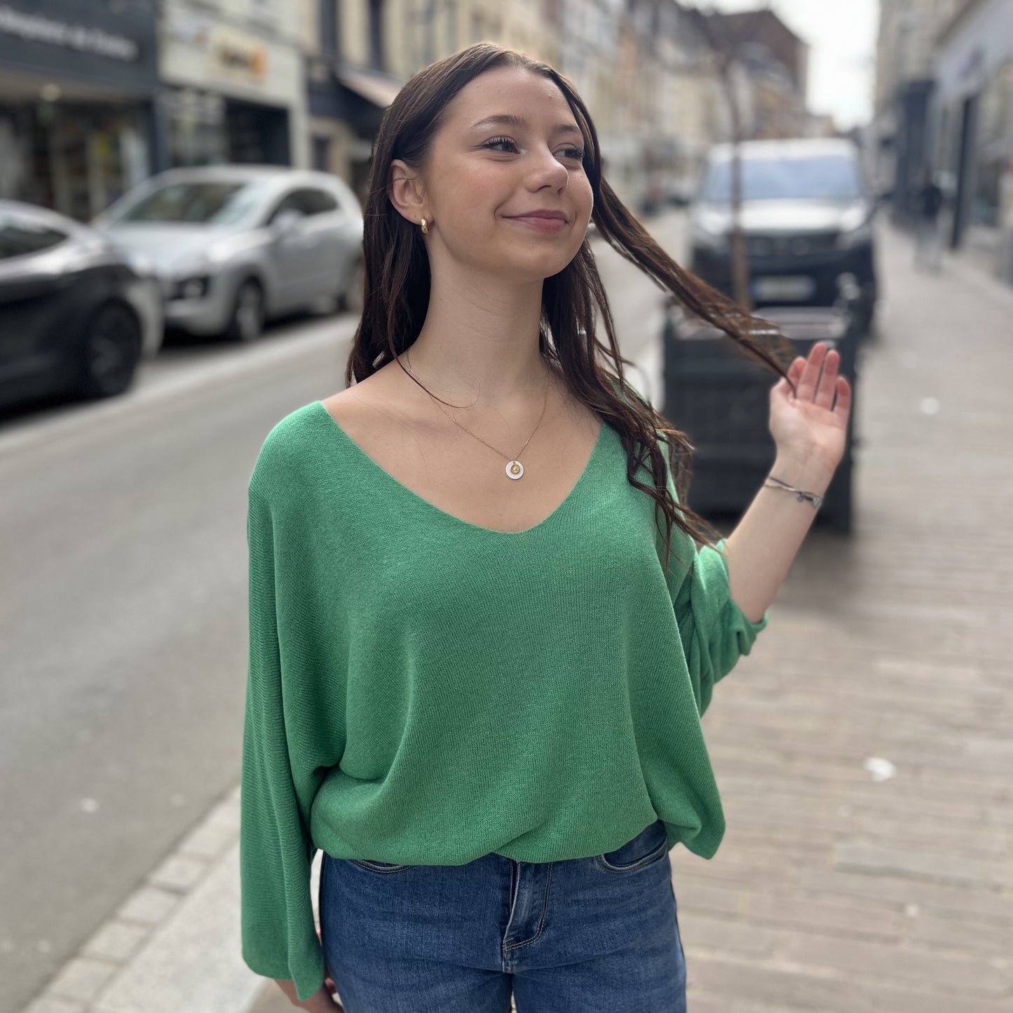 Pull chauve souris VERT GUCCI