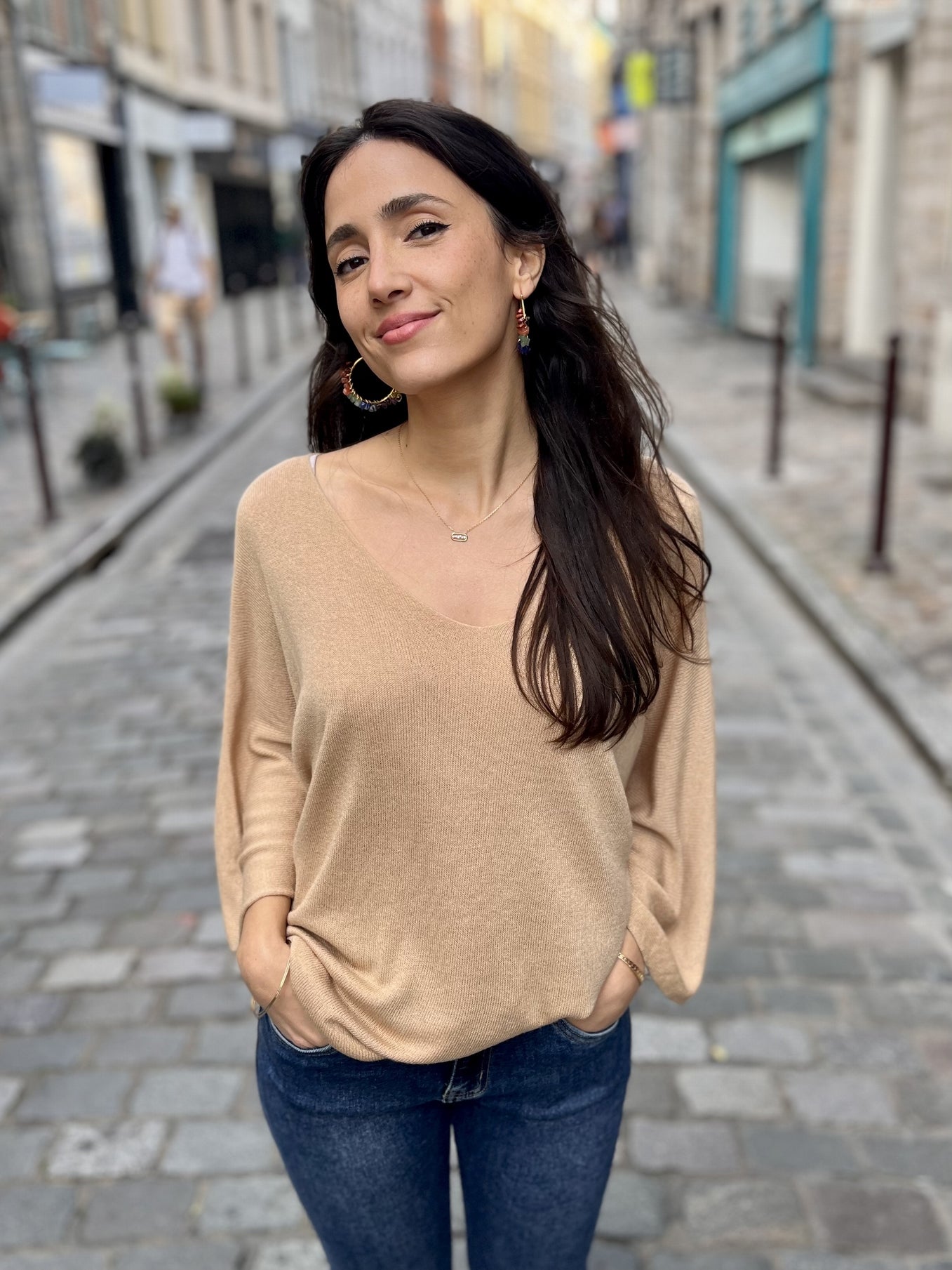 Pull manches chauve-souris CAMEL