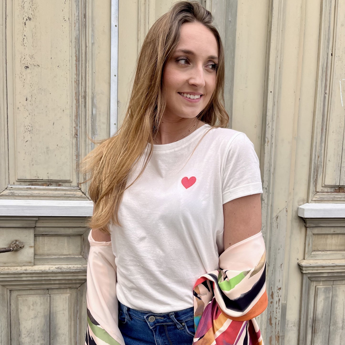 Tee shirt BLANC COEUR FRAMB