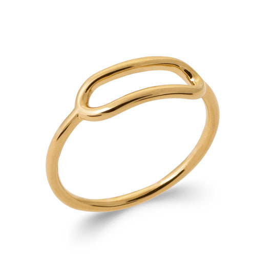 Bague plaque or