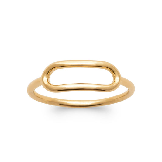 Bague plaque or