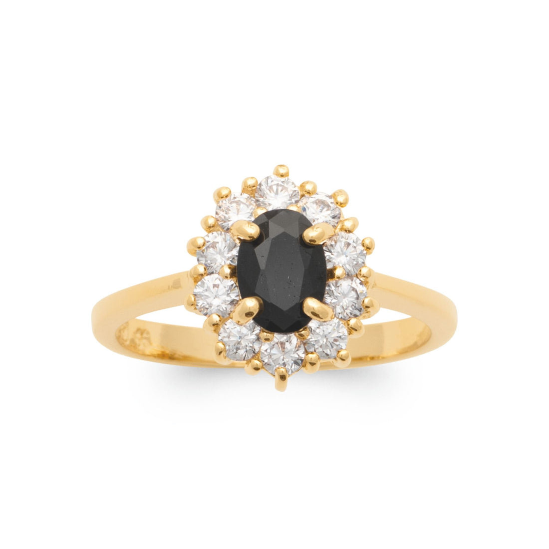 Bague plaqué or - marguerite &amp; brillants