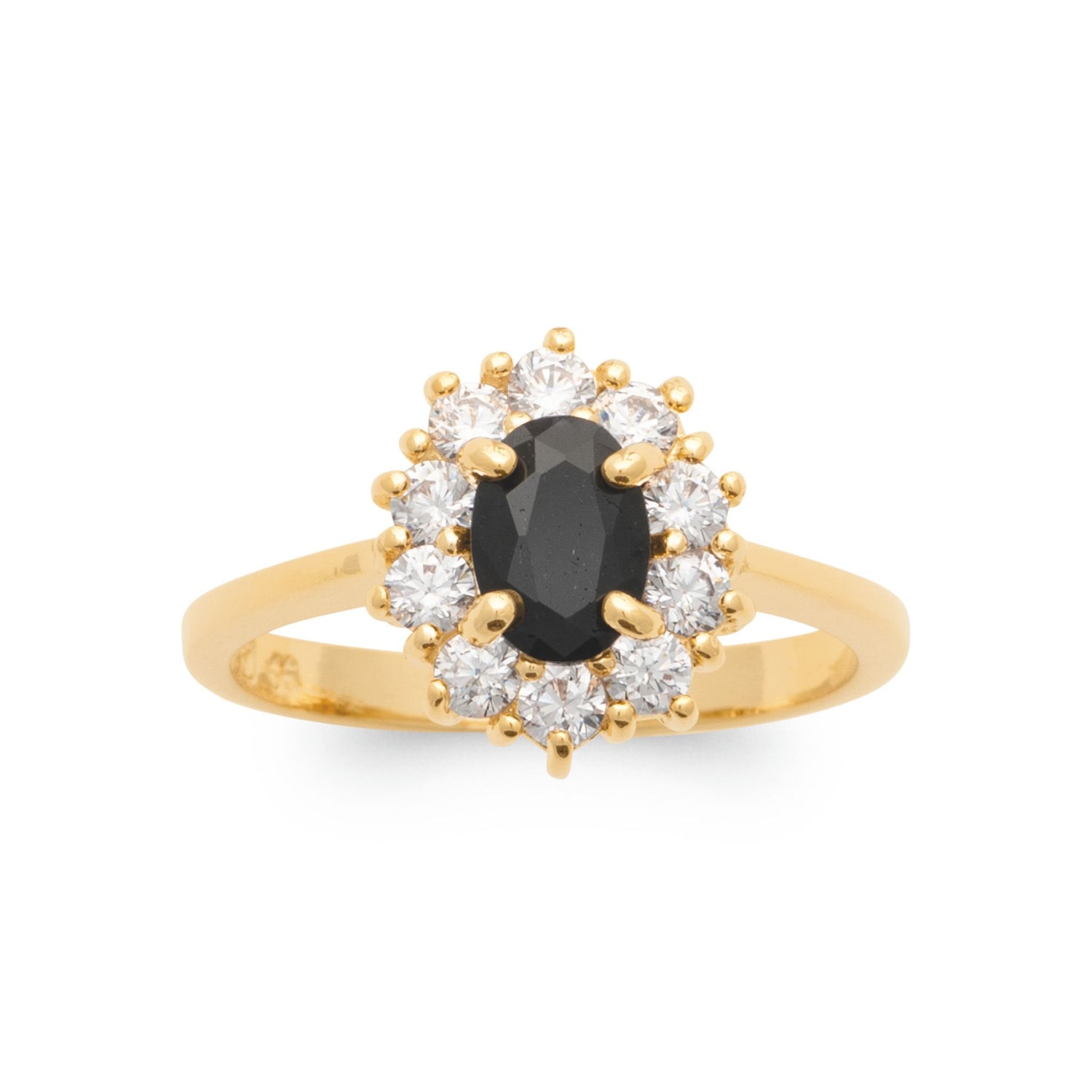 Bague plaqué or - marguerite &amp; brillants