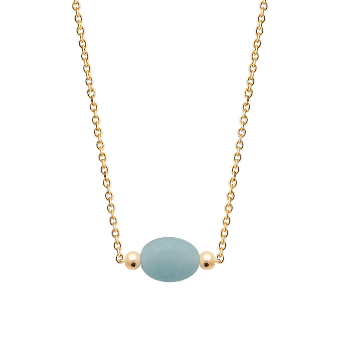 Collier plaque or amazonite