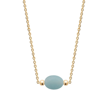Collier plaque or amazonite