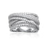 Bague argent rhodié & brillants 