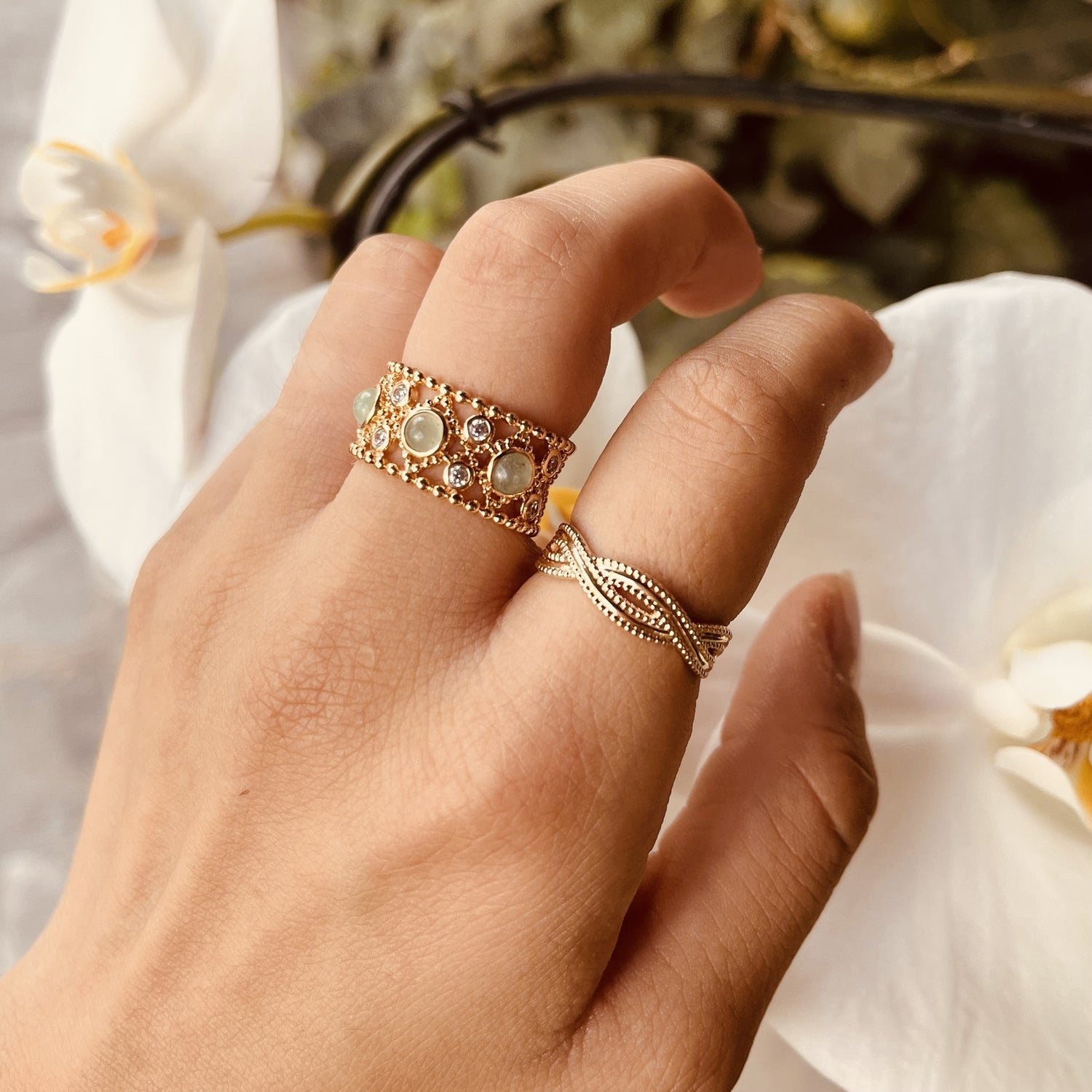 Bague plaqué or – Danie Hoo