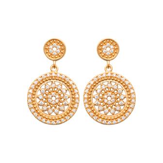 Boucles plaqué or & brillants 