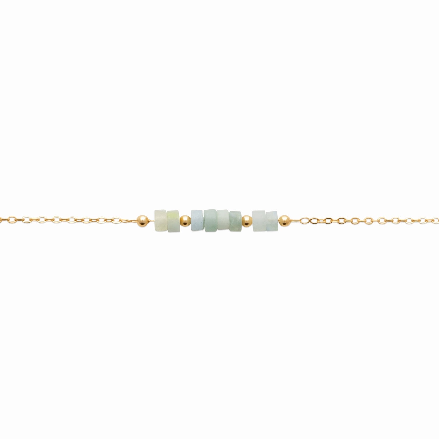 Bracelet plaqué or amazonite 