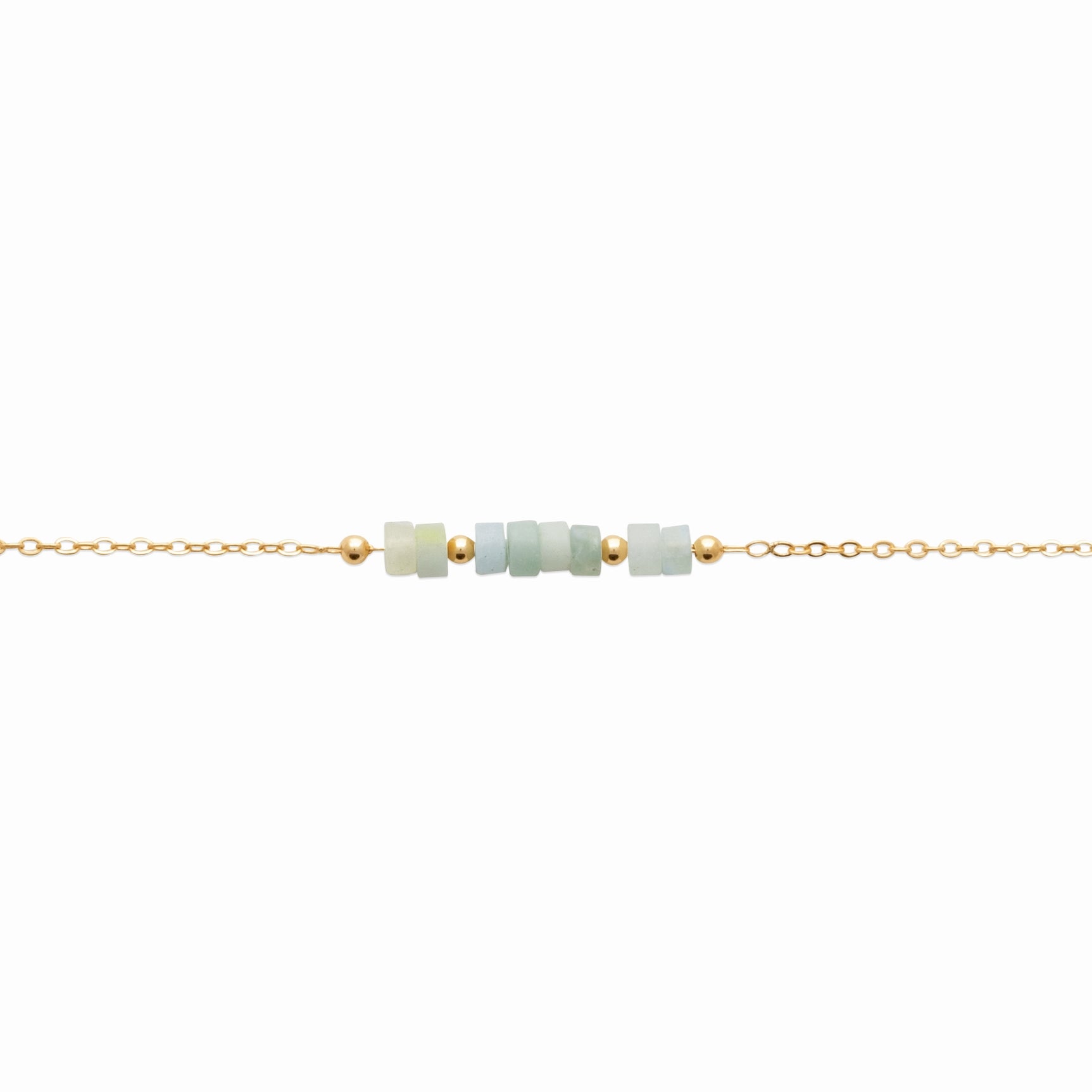 Bracelet plaqué or amazonite 