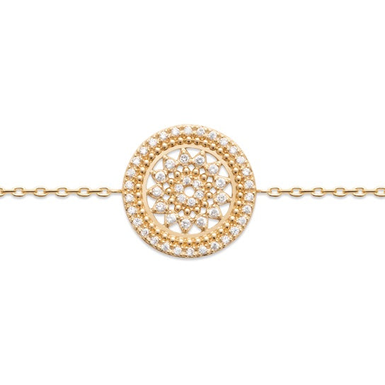 Bracelet plaqué or & brillants 