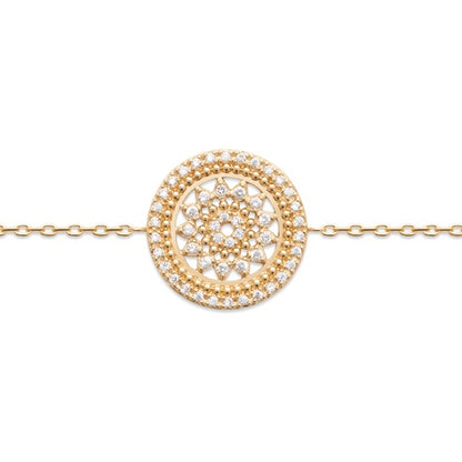 Bracelet plaqué or & brillants 