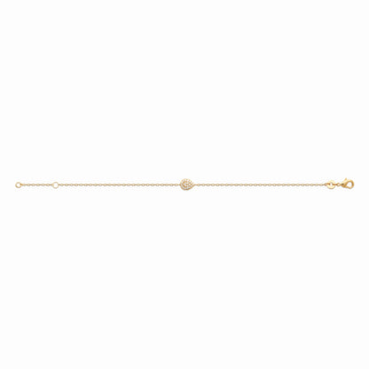Bracelet plaqué or & brillants 