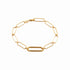 Bracelet plaqué or & maille trombone 