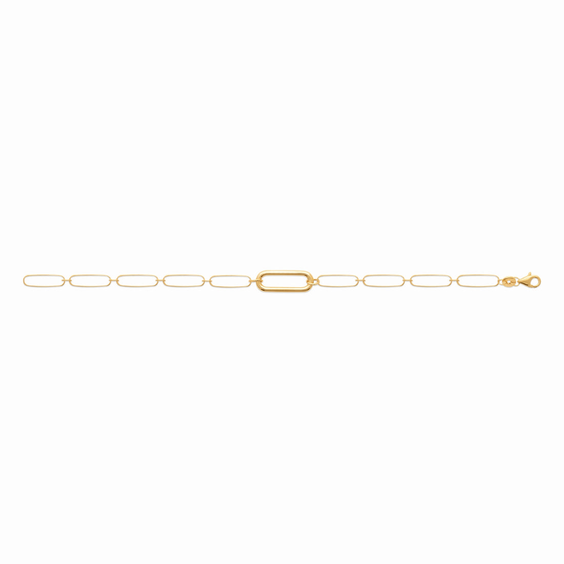 Bracelet plaqué or & maille trombone